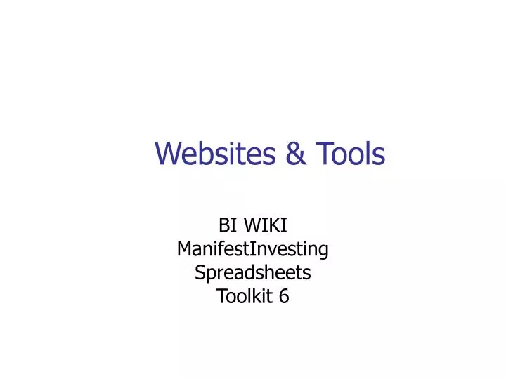websites tools