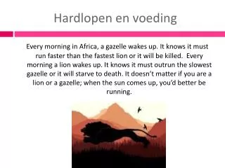 hardlopen en voeding