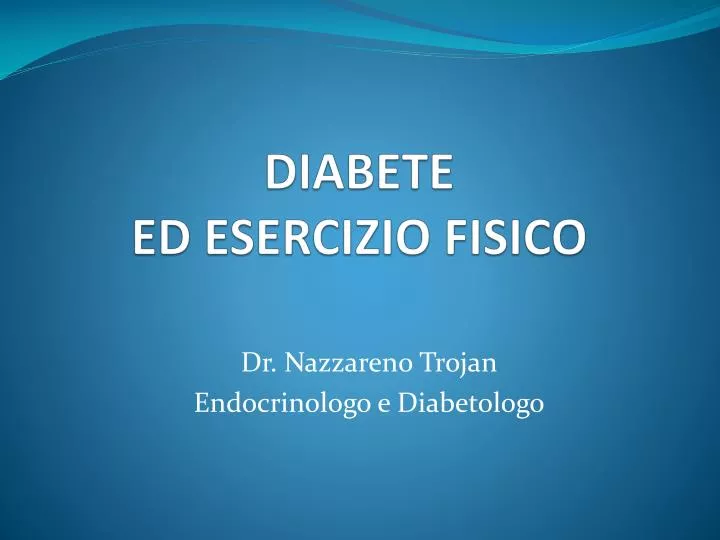 diabete ed esercizio fisico