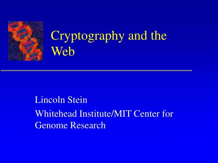 cryptography and the web