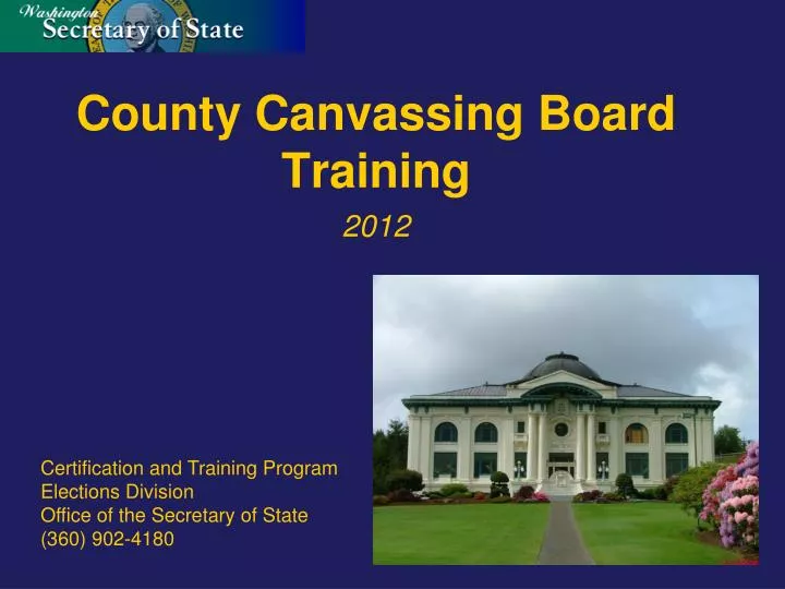 county canvassing board training
