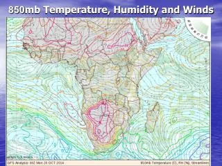 850 mb Temperature, Humidity and Winds