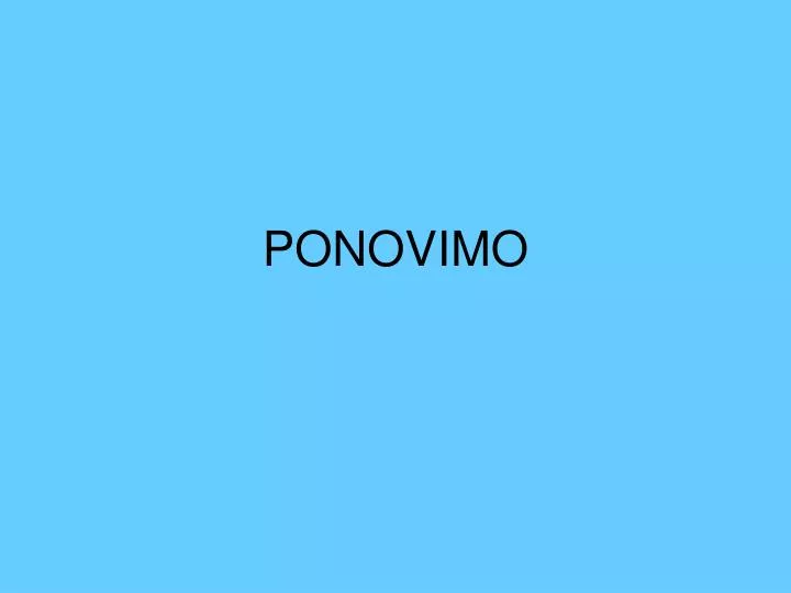 ponovimo