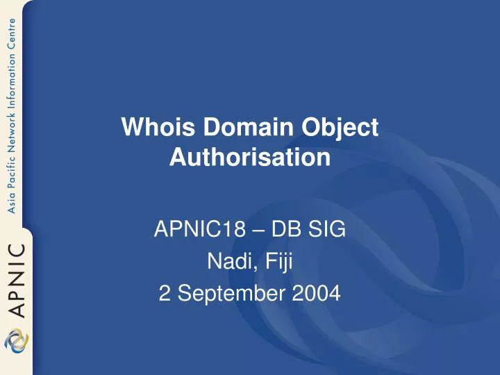 whois domain object authorisation