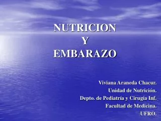 nutricion y embarazo
