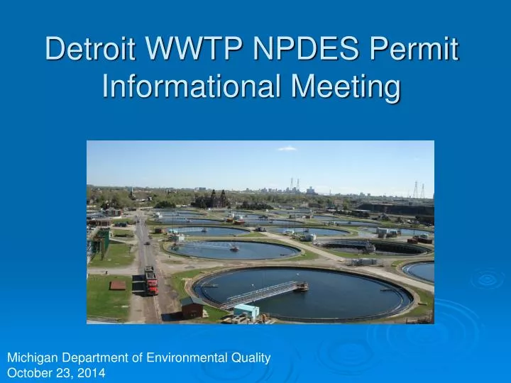 detroit wwtp npdes permit informational meeting