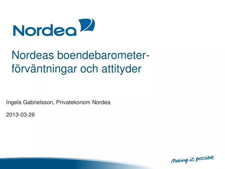 nordeas boendebarometer f rv ntningar och attityder