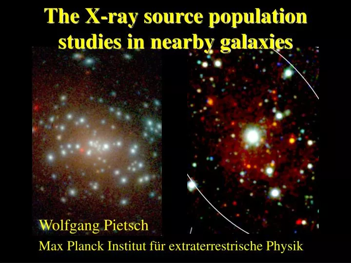 the x ray source population studies in nearby galaxies