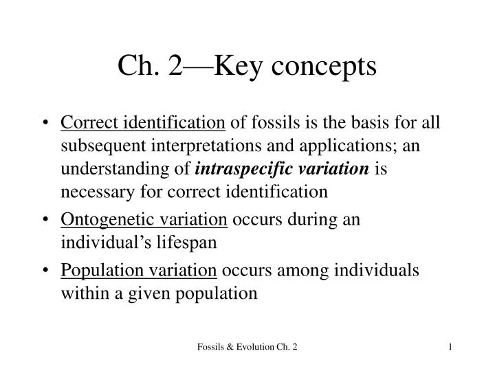 ch 2 key concepts