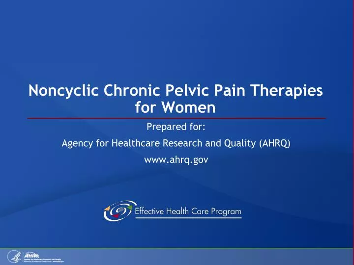 noncyclic chronic pelvic pain therapies for women