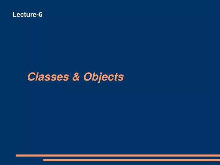 classes objects