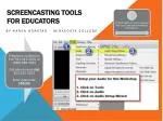 Screencasting Tools for Educators - slide 1