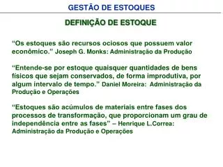 gest o de estoques
