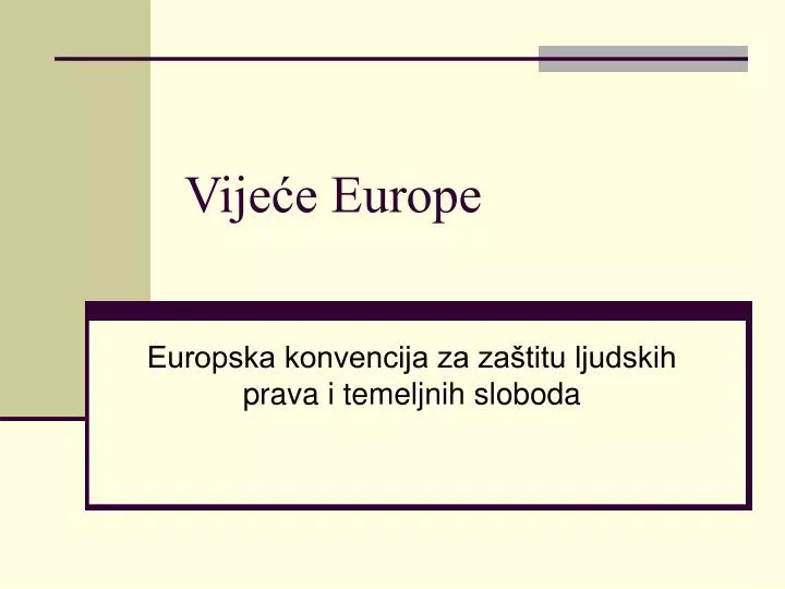 vije e europe