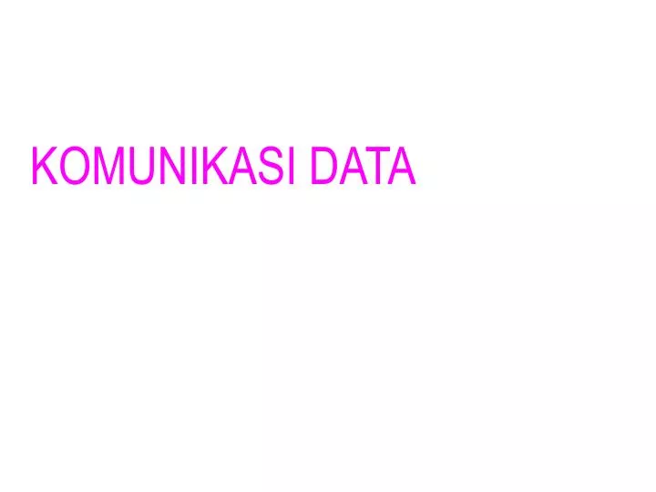 komunikasi data