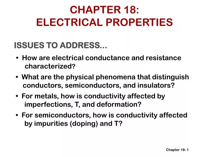 chapter 18 electrical properties