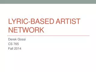 Lyric-based Artist Network