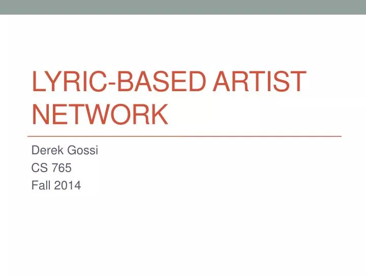 lyric based artist network