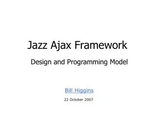 Jazz Ajax Framework