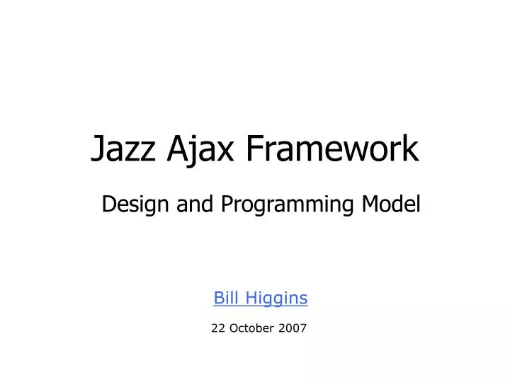 jazz ajax framework