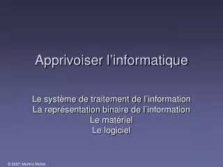 apprivoiser l informatique