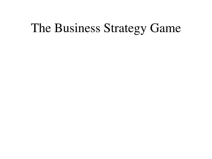 the business strategy game