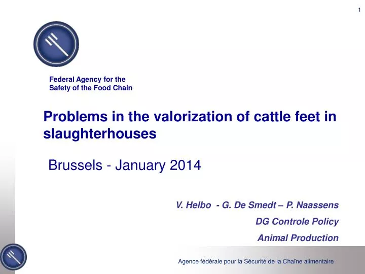 problems in the valorization of cattle feet in slaughterhouses