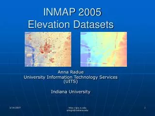 INMAP 2005 Elevation Datasets