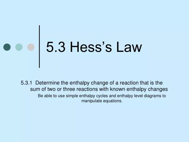 5 3 hess s law