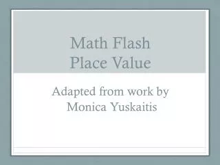 math flash place value