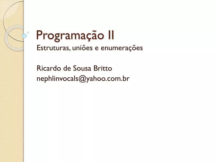 programa o ii