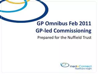 GP Omnibus Feb 2011 GP-led Commissioning