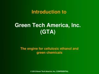 Green Tech America, Inc. (GTA)