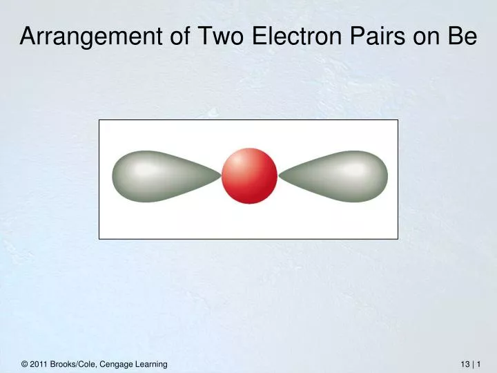 arrangement of two electron pairs on be
