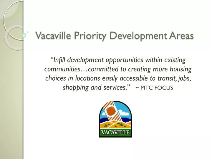 vacaville priority development areas