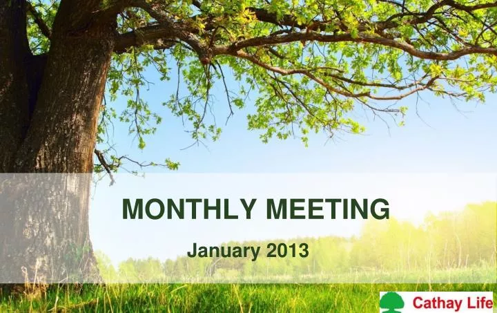 monthly meeting