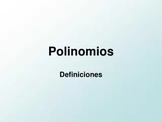 polinomios