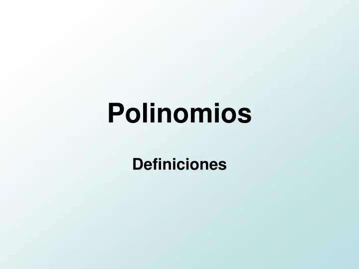 polinomios
