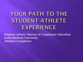 Your Path to the Student-Athlete Experience