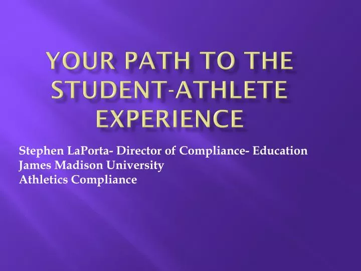 your path to the student athlete experience