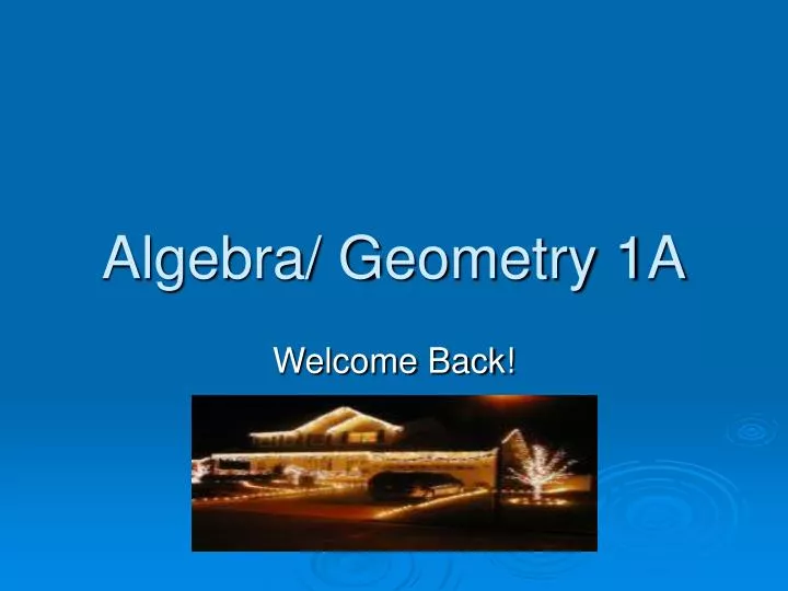 algebra geometry 1a