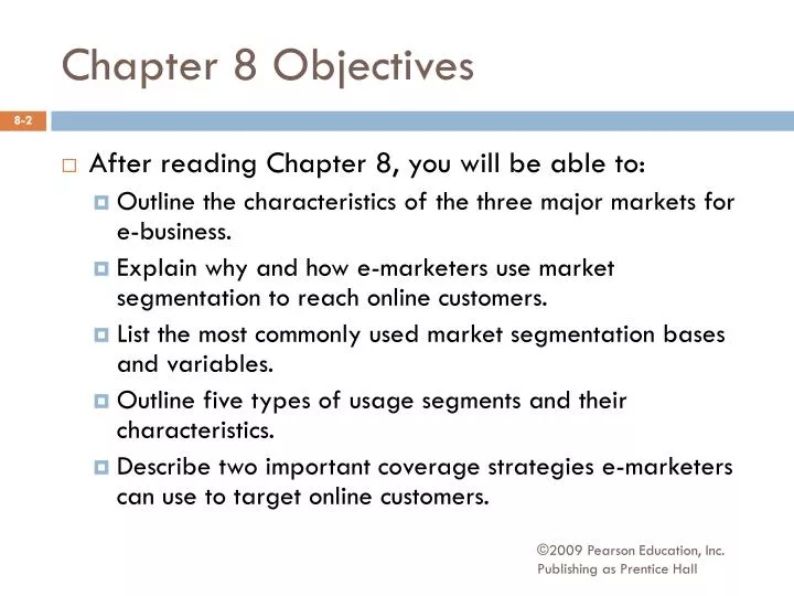 chapter 8 objectives