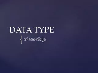 data type