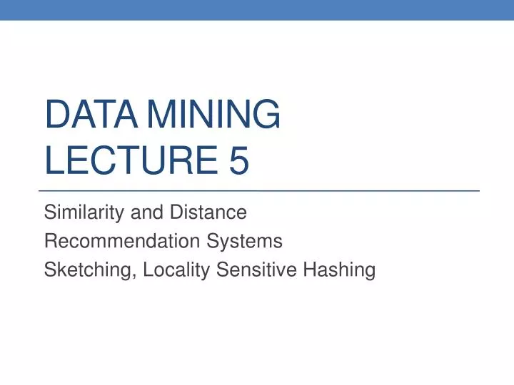data mining lecture 5