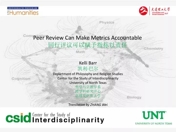 peer review can make metrics accountable