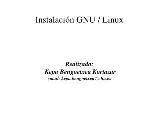 realizado kepa bengoetxea kortazar email kepa bengoetxea@ehu es