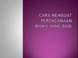 cara membuat perencanaan bisnis yang baik