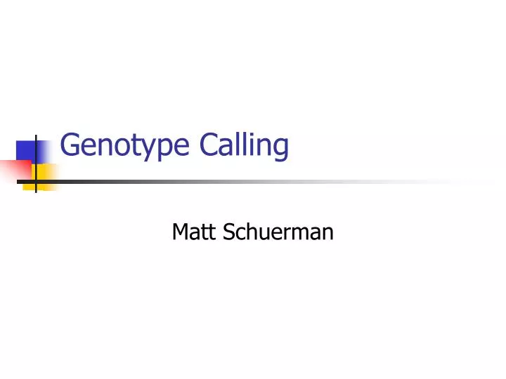 genotype calling