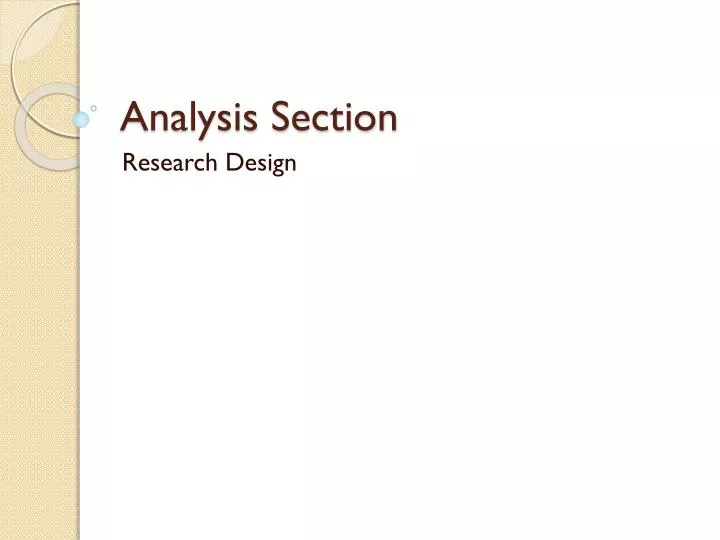 analysis section