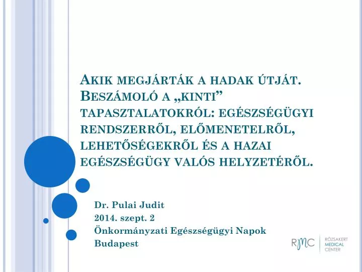 dr pulai judit 2014 szept 2 nkorm nyzati eg szs g gyi napok budapest